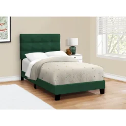 Monarch Twin Velvet Bed with Headboard (39")