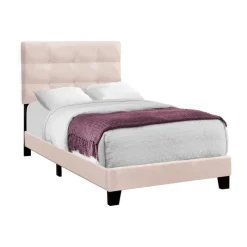 Monarch Twin Velvet Bed with Headboard (39