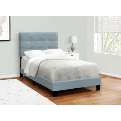 Monarch Twin Velvet Bed with Headboard (39