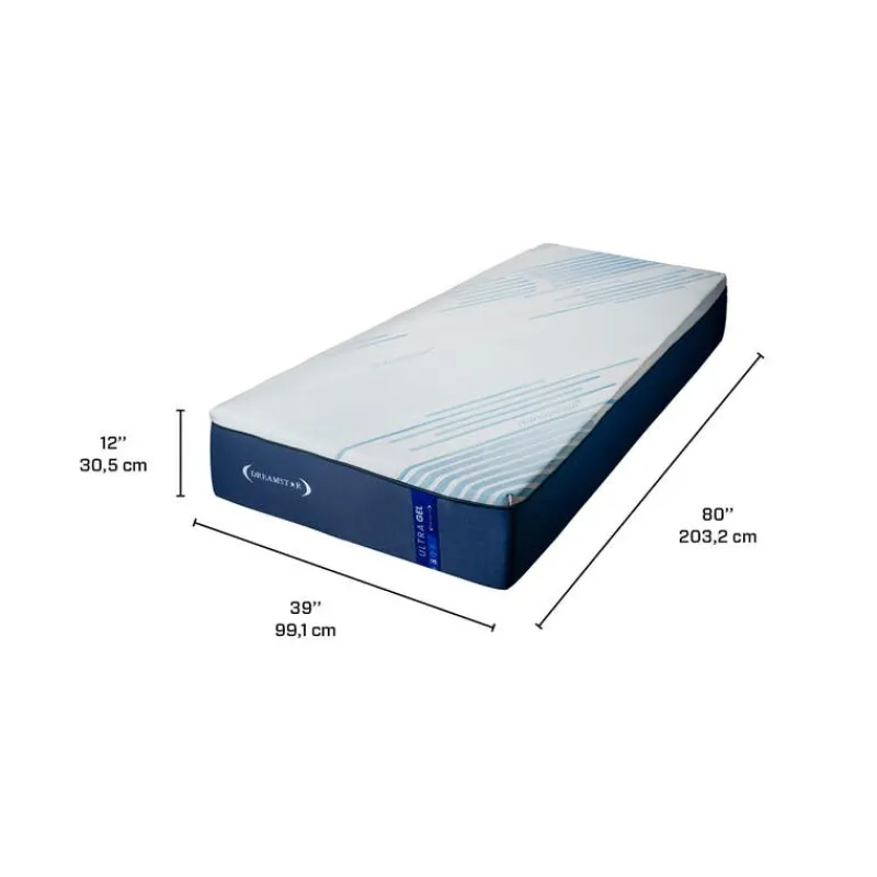 Dreamstar Twin XL Medium-Firm Memory Foam Mattress-in-a-Box - 39" x 80"