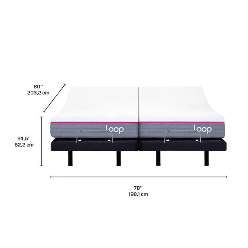 Two Adjustable Beds with Two Loop Mattresses (39"x78")