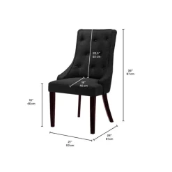 Upholstered Chairs (Set of 2) - Dark Grey