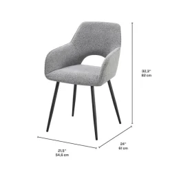 Upholstered Chairs (Set of 2) - Grey