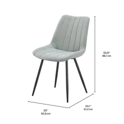 Upholstered Chairs (Set of 2) - Grey