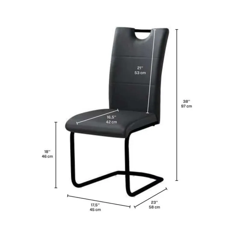 Upholstered Chairs (Set of 2) - Black