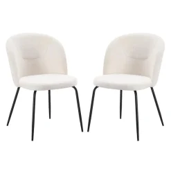 Upholstered Chairs (Set of 2) - Cream