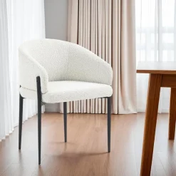 Upholstered Chairs (Set of 2) - White