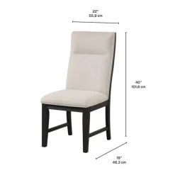 Upholstered Chairs (Set of 2) - Cream
