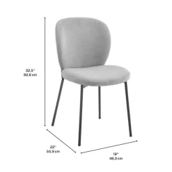 Upholstered Chairs (Set of 2) - Grey
