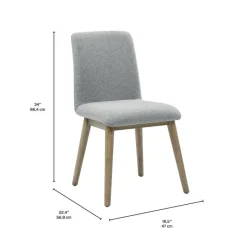 Upholstered Chairs (Set of 2) - Grey