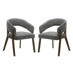 Upholstered Chairs (Set of 2) - Grey