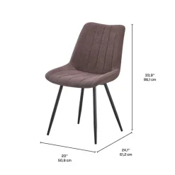 Upholstered Chairs (Set of 2) - Brown