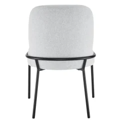 Upholstered Chairs with Tubular Metallic Accent (Set of 2) - Grey