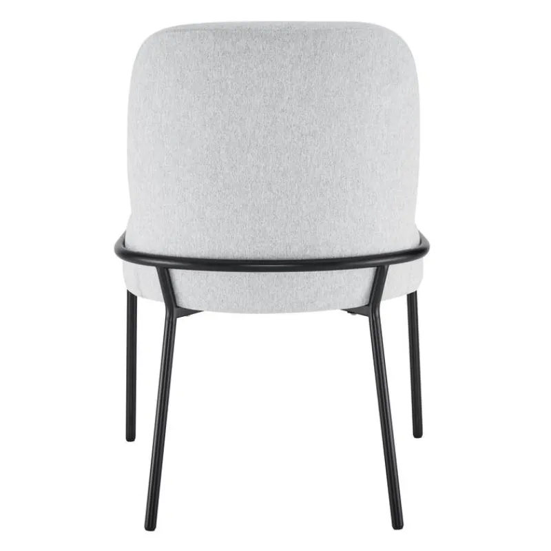 Upholstered Chairs with Tubular Metallic Accent (Set of 2) - Grey