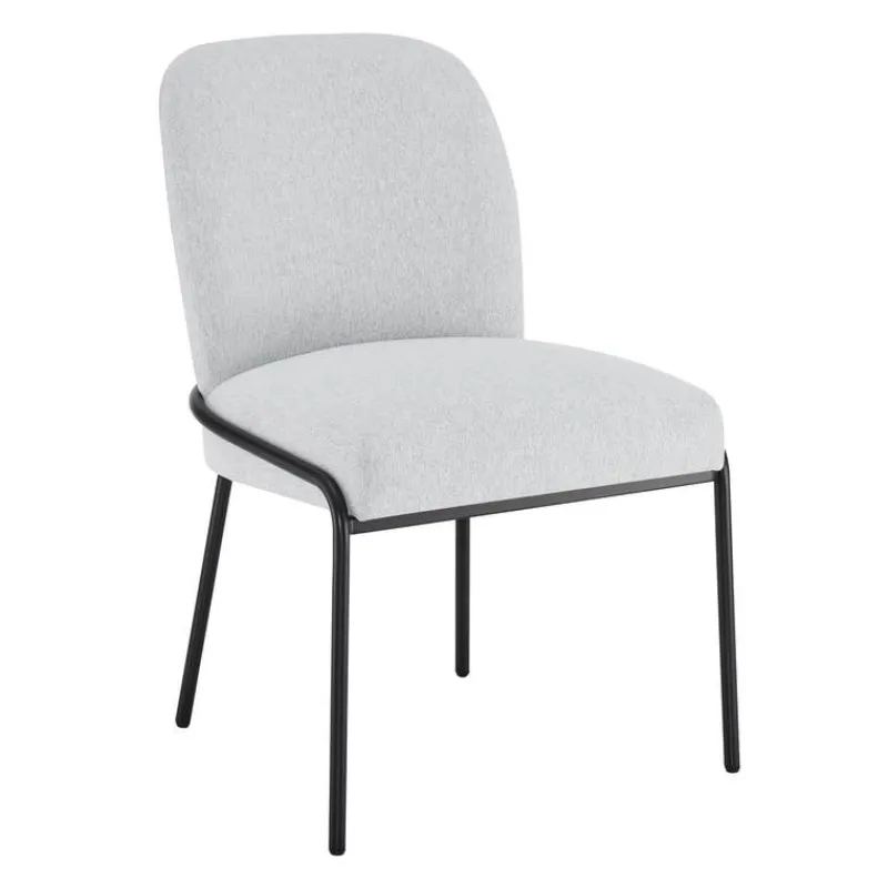 Upholstered Chairs with Tubular Metallic Accent (Set of 2) - Grey