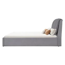 Upholstered King Bed with Headboard (78'')