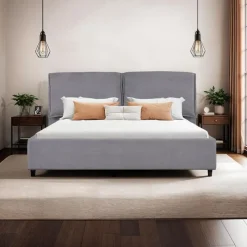 Upholstered King Bed with Headboard (78'')