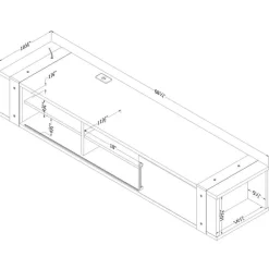 Meubles South Shore Wall Mounted Media Console - South Shore