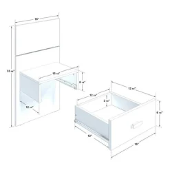 SUA-V Wall Units with 2 Integrated Nightstands for Queen Beds -