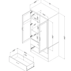 Meubles South Shore Wardrobe Armoire - South Shore