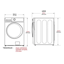 MIDEA Washer & Dryer Kit, Front-Load - MLHE-MLHW5