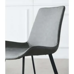 Sintered Stone Dining Set with 4 Grey Chairs - 48