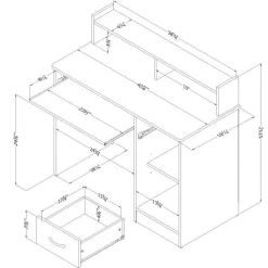 Meubles South Shore Work Desk with Charging Outlet - South Shore
