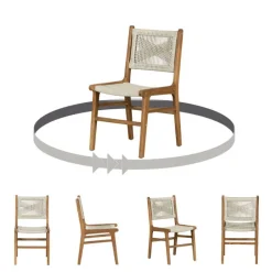Meubles South Shore Woven Rope Chairs (Set of 2) - Cream