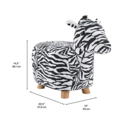 Zebra-Shaped Kids Pouf – 13